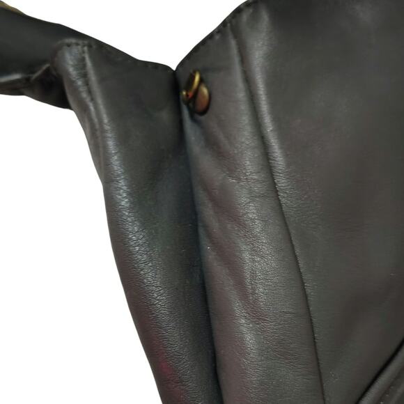 70s Gray Maxi Clutch Faux Leather Foldover Closure Magnetic Clasp 2 Compartments - Picture 8 of 8